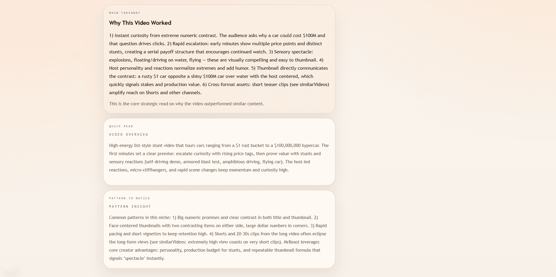 creator-engine core read section with the main performance interpretation